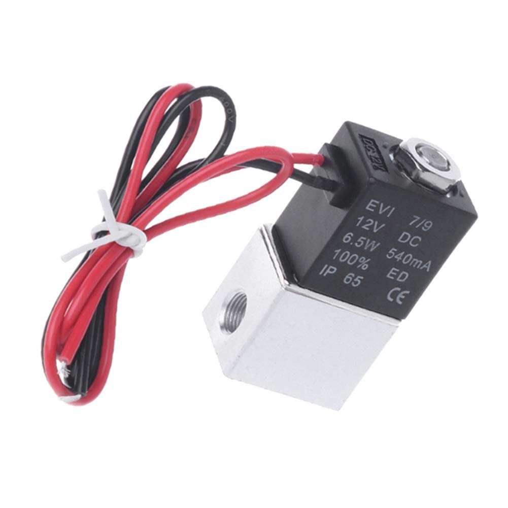 1/8" 12V DC 2 Way Pneumatic Aluminum Electric Solenoid Valve 2V025-08 Normally Closed Fast Response for Air Gas Water N/C