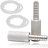 Aeration Stone 0.5 Micron Stainless Steel Oxygenation Diffusion Stone 1/4" Barb for Home brewing Wine Beer Soda + 20 Inch Silicone Hose (Pack of 2)