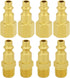 8PCS Brass 1/4 Inch NPT Female and Male Industrial Air Hose Quick Connect Air Plug Fittings