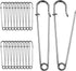 4 Inch Large Safety Pins for Clothes Big Heavy Giant Safety Pin for Fashion, Sewing, Quilting, Blankets, Upholstery, Laundry and Craft (10cm, 20pcs)