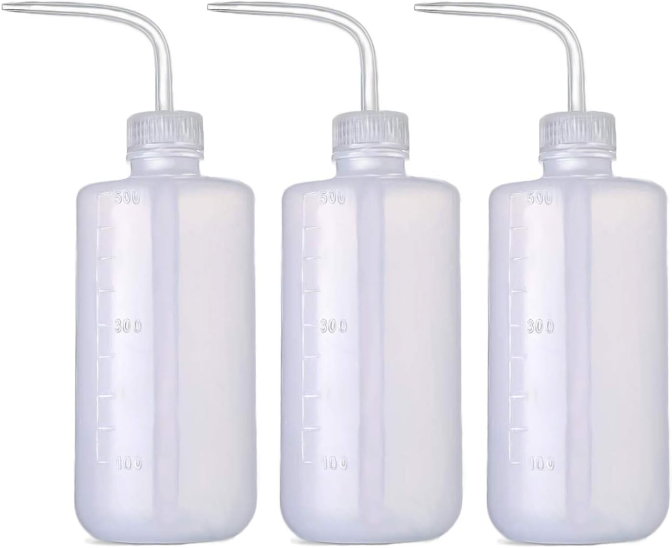 Irrigation Bottle 500ml 17oz Indoor Plant Watering Can Water Squirt Plastic Rinse Bottle for Eyelash Extensions Eye Wash Tattoo Lab (3pcs)