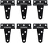 Heavy Duty T Hinge, 6 pcs, 2 Inch, Black, Powder Coated Metal Alloy