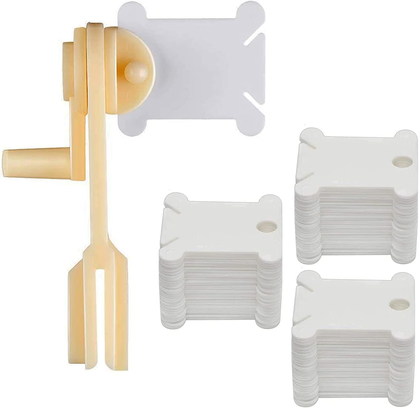 Embroidery Floss Bobbins 150pcs Embroidery Thread Holder with Winder Thread Bobbins for Floss Cross Stitch Crafting Sewing