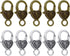 Heart Lobster Clasps 20 Pieces Large Tibetan Antique Heart Lobster Claw Clasps for Jewelry Making Findings Crafts (10pcs Silver, 10pcs Bronze)