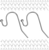 Earring Hooks 150pcs Stainless Steel Ball Dot Ear Wire with Rubber Backs Earwire for Jewelry Making Earring Supplies (150pcs Ear Wire and 150 pcs Backs, Total 300pcs)