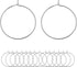 Hoop Ear Wires 30pcs Stainless Steel 30mm Wine Glass Charm Rings Earring Hoops for Jewelry Making Earring Making DIY