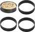 English Muffin Rings, Stainless Steel Crumpet Rings, 4 Pcs 4 inch Nonstick Metal Round Ring Molds with Silicone Oil Brush