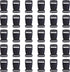 Side Release Buckle 1 Inch Plastic Buckles Clip Adjustable Release for Paracord Webbing Belt (Black, 1 Inch, 30 Piece)