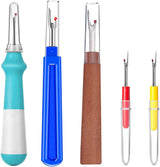 Seam Ripper 5pcs Plastic Thread Cutter Stitch Remover Large Thread Remover Stitch Eraser Tag Ripper for Clothes Crafting Embroidery (4 Styles)