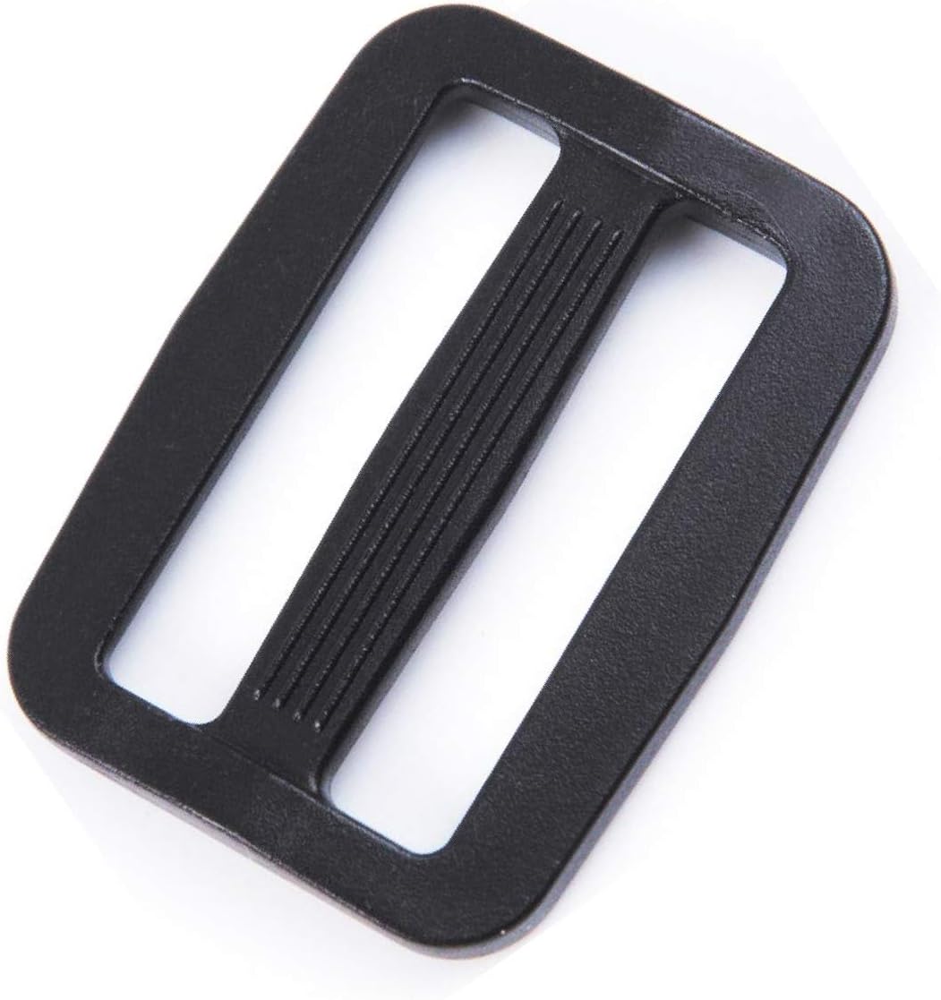 Triglide Slide Buckle 1 Inch Plastic Slide Buckle Webbing Slider for Belt Backpack Bag DIY (50 Piece, Black)
