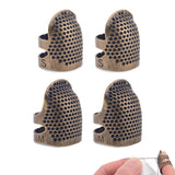 Thimbles for Hand Sewing Thimble Finger Protectors for Sewing Accessories and Tools Thimbles for Hand Quilting Knitting Hand Embroidery Sewing Finger Protector (Sizes S and M, 4 Pcs)