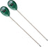 Extended Long Probe Soil Moisture Meter, 2 Pack Plant Water Meter Soil Meter Moisture Sensor Hygrometer for Indoor Outdoor Plant Care,No Battery Needed(Green)