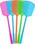 Fly Swatter,5 Pack Plastic Heavy Duty Manual Fly Killer, Long Handle Flyswatter, Large Bug Swatters That Work for Indoor and Outdoor