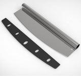 Pizza Cutter Stainless Steel Rocker Slicer - 14 Inch Sharp Knife with Blade Cover, Dishwasher Safe Premium Pizza Oven Accessories