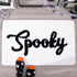 Halloween Bath Mat Cute Spooky White Black Bathroom Decor Rug Non Slip, Spooky Halloween Shower Rugs for Bathroom, Bedroom, Living Home Decoration
