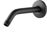 Shower Arm with Flange, 6 in Wall Mount Replacement Angle Shower Head Arm Wall-Mounted For Fixed Shower Head & Handheld Showerhead, Matte Black