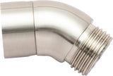 Shower Head Elbow Adapter, Brushed Nickel All Metal Handheld Shower Head Elbow Adapter Shower Arm Angle Adapter 135 Degrees