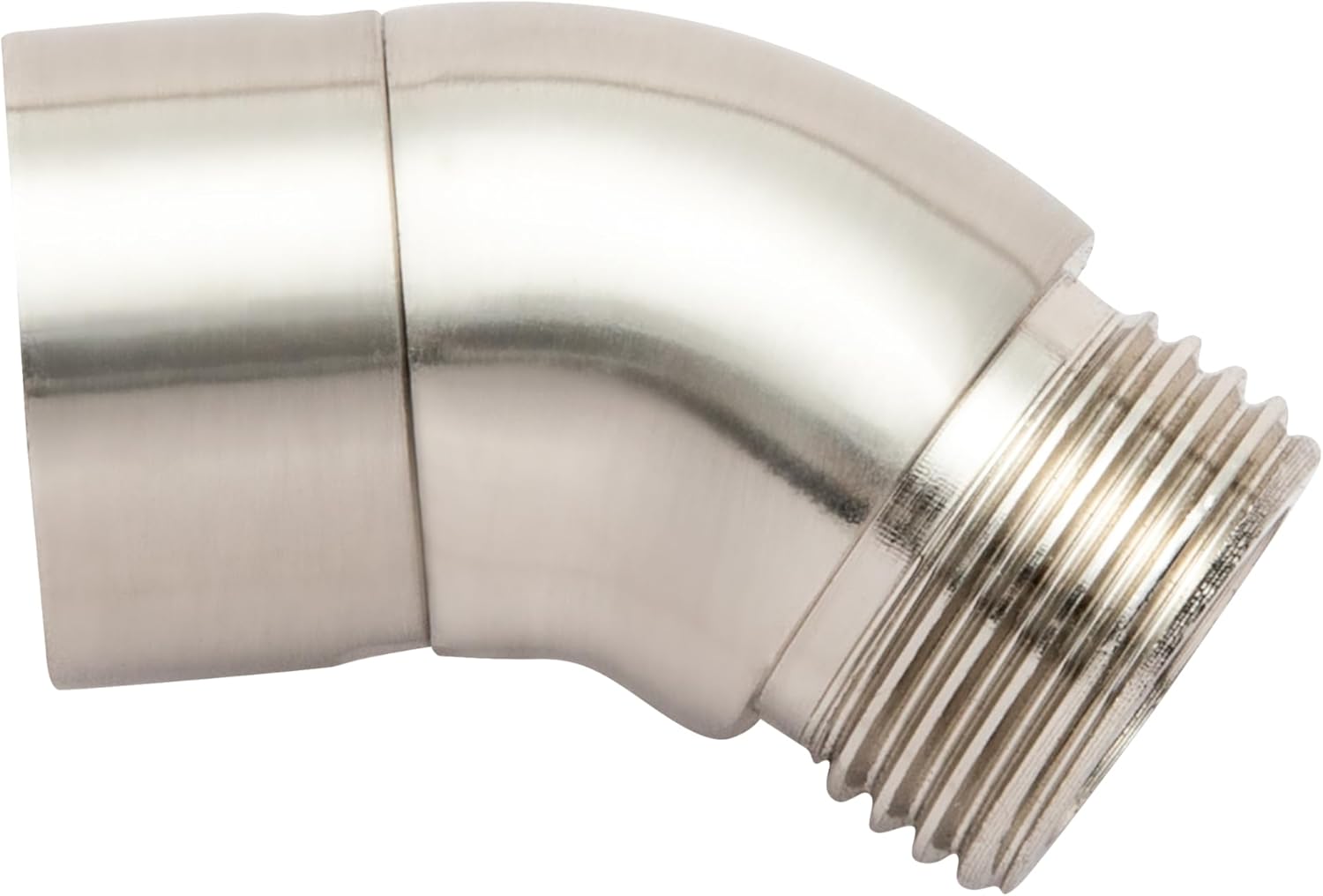 Shower Head Elbow Adapter, Brushed Nickel All Metal Handheld Shower Head Elbow Adapter Shower Arm Angle Adapter 135 Degrees