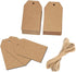 100 Pcs Christmas Gift Tags with String Kraft Paper Vintage Wedding Hang Tags 7x4cm with Natural Jute Twine