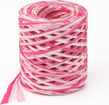 Valentine's Day Raffia Ribbon, 524 Feet Pink Paper Gift Ribbon for Gift Wrapping, Decorating, Crafts, DIY Projects, Festivals, Parties