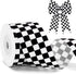 Black and White Checkered Ribbon - Racing Car Theme Black Grosgrain Buffalo Plaid Ribbon for Gift Wrapping, 1.5 in x 10 Yds White Gingham Ribbons for Crafts, Wreath, and Racing Cakes Decor
