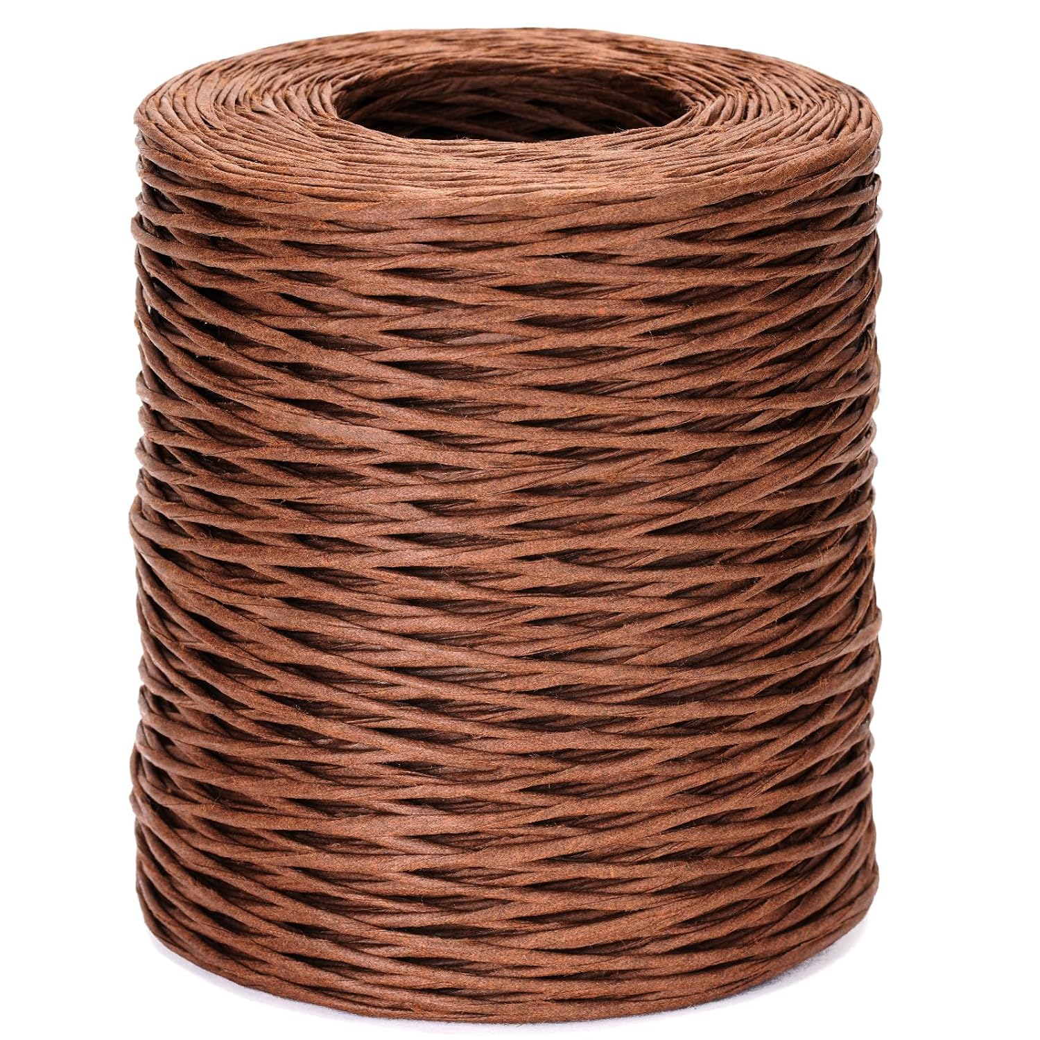 Floral Wire - 656 Feet Rustic Wrapping Wire, Paper Covered, 2mm Brown, Ideal for Crafts, Flower Bouquets, Wedding & Christmas Wreaths