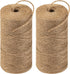 Twine String 1312 Feet Long Jute Twine Hemp Rope for Gardening Crafts Giftwares Wrapping Packing Wedding Decor, Brown 2 Rolls
