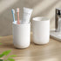 Toothbrush Cup 13oz 380ml, Unbreakable Reusable Bathroom Tumbler 2Pcs, Non-Slip Plastic Bathroom Cup Toothbrush Holders for Bathroom White