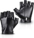Fingerless PU Faux Leather Gloves, Driving Gloves Outdoor Sports Cosplay Costume Half Finger Glove for Women Men Teens