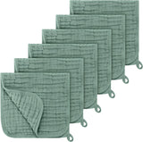 6 Pack Muslin Burp Cloths 100% Cotton 20''x10'' Large Extra Soft and Absorbent Baby Burping Cloth for Boys Girls