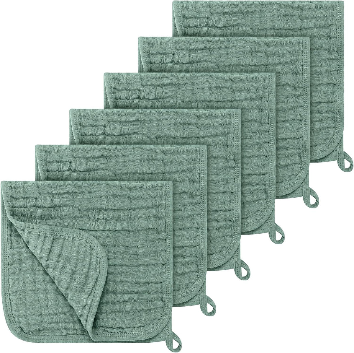 6 Pack Muslin Burp Cloths 100% Cotton 20''x10'' Large Extra Soft and Absorbent Baby Burping Cloth for Boys Girls