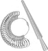 Ring Sizer Tool Including Ring Mandrel & Ring Sizer Guage, 4 Sizes Ring Measurement Stick Metal Mandrel & Finger Sizing Measuring Tool Set for Jewelry Making Measuring
