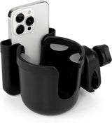 2-in-1 Walker Cup Holder with Phone Holder, Wheelchair Cup Holder, Rollator Cup Holder, Cup Phone Holder for Walker, Wheelchair, Rollator, Mobility Scooter