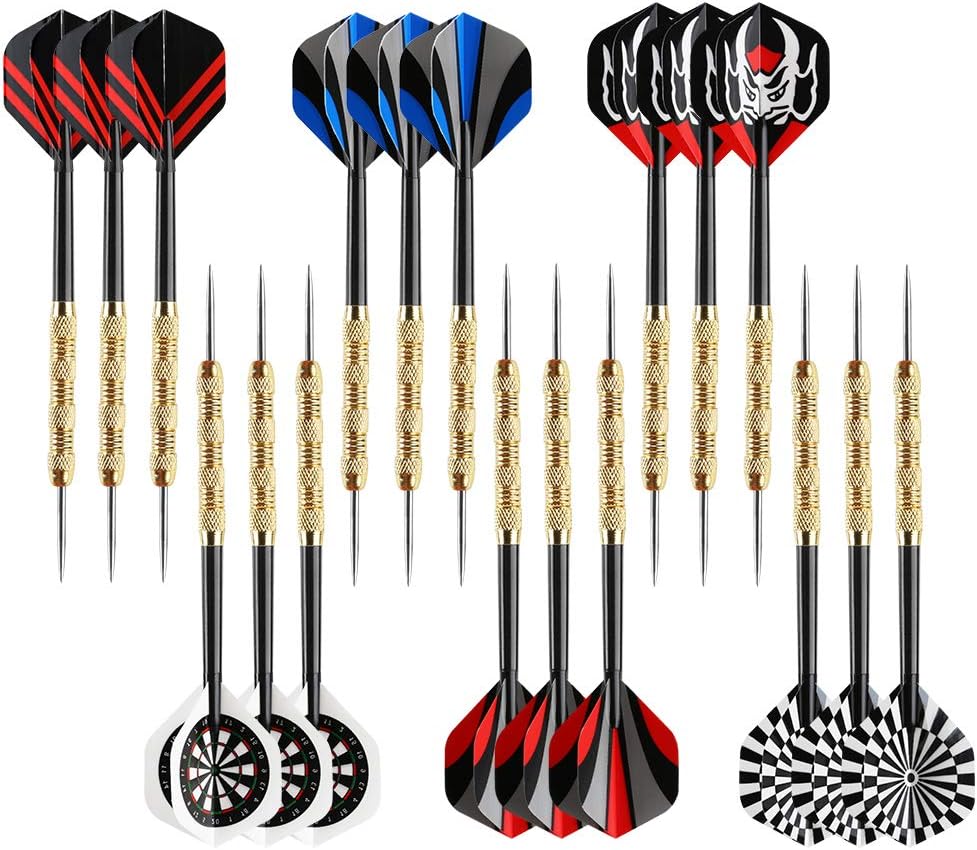 Metal Tip Darts, Steel Tip Darts, 18 Grams Professional Metal Darts, Darts Metal Tip Set, Metal Darts for Dartboard