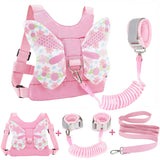 3 in 1 Toddler Harness Leashes + Anti Lost Wrist Link, Kids Harness Children Leash for Girls, Child Anti Lost Leash Baby Cute Harness Belt Strap Hold Kids Close While Walking