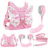 3 in 1 Toddler Harness Leashes + Anti Lost Wrist Link, Kids Harness Children Leash for Girls, Child Anti Lost Leash Baby Cute Harness Belt Strap Hold Kids Close While Walking