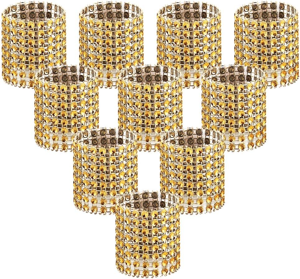 100pcs Napkin Rings, Gold Napkin Rings Buckles for Table Decorations, Wedding, Dinner, Party, DIY Decoration