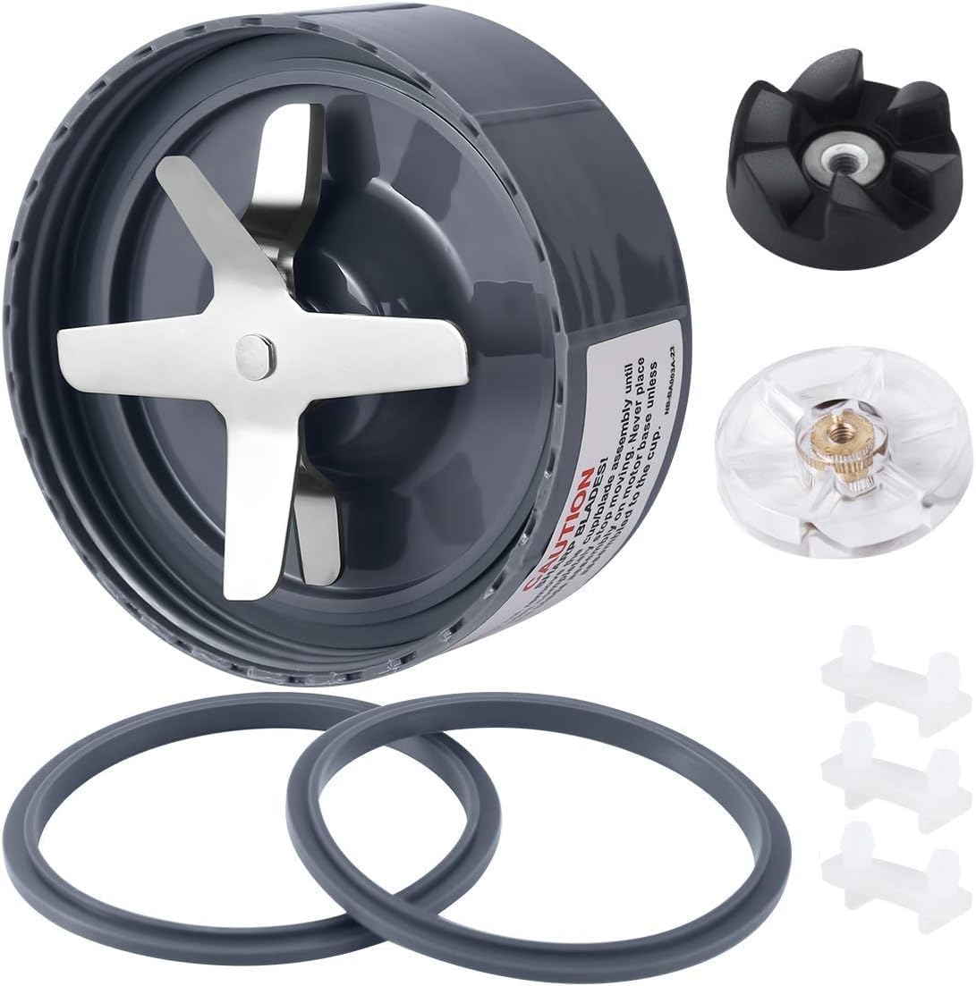 8 Pieces Blender Replacement Parts Extractor Blade for NutriBullet 600w 900w including Gasket Shock Pad and Gear