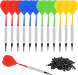 Soft Tip Darts, Bar Dart, Plastic Tip Darts Set, Attach Extra 100 Black 2BA Replacement Tips, Soft Tip Darts for Electronic/Plastic Dartboard