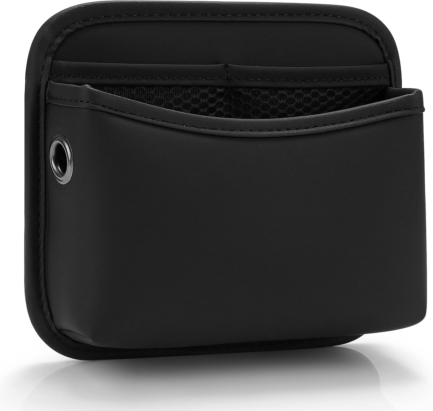 Car Seat Side Pocket Organizer, PU Leather Pouch Bag for Car Seat, Door, Window, Console, Registration Wallet Cards Trash Phone Sunglasses Holder Pocket for Auto