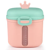 Baby Formula Dispenser On The Go, Portable Milk Powder Formula Dispenser with Scoop,Formula Containers for Travel Hold 12.7oz/360g Formula, Pink