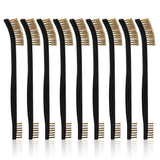 Scratch Brush Set for Gun Cleaning, Double-Ended Wire Bristle Brushes 9 Packs, All Purpose Gun Cleaner Kit, Handy Brass Scrub for Cleaning Welding Slag/Paint/Rust/Dirt