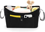 Universal Stroller Organizer, Stroller Bag Stroller Caddy Organizer, Stroller Accessories Fits for Uppababy, Baby Jogger, Nuna, Doona, Britax Strollers, Black