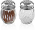 Salt and Pepper Shakers with Stainless Tops Set of 2 (Chesse Shakers)