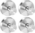 Suction Cup Hooks for Shower, Removable Towel Hooks for Bathroom Window Glass, Powerful Vacuum Shower Hook for Towel, Robe, Loofah - 4 Pack, Sliver