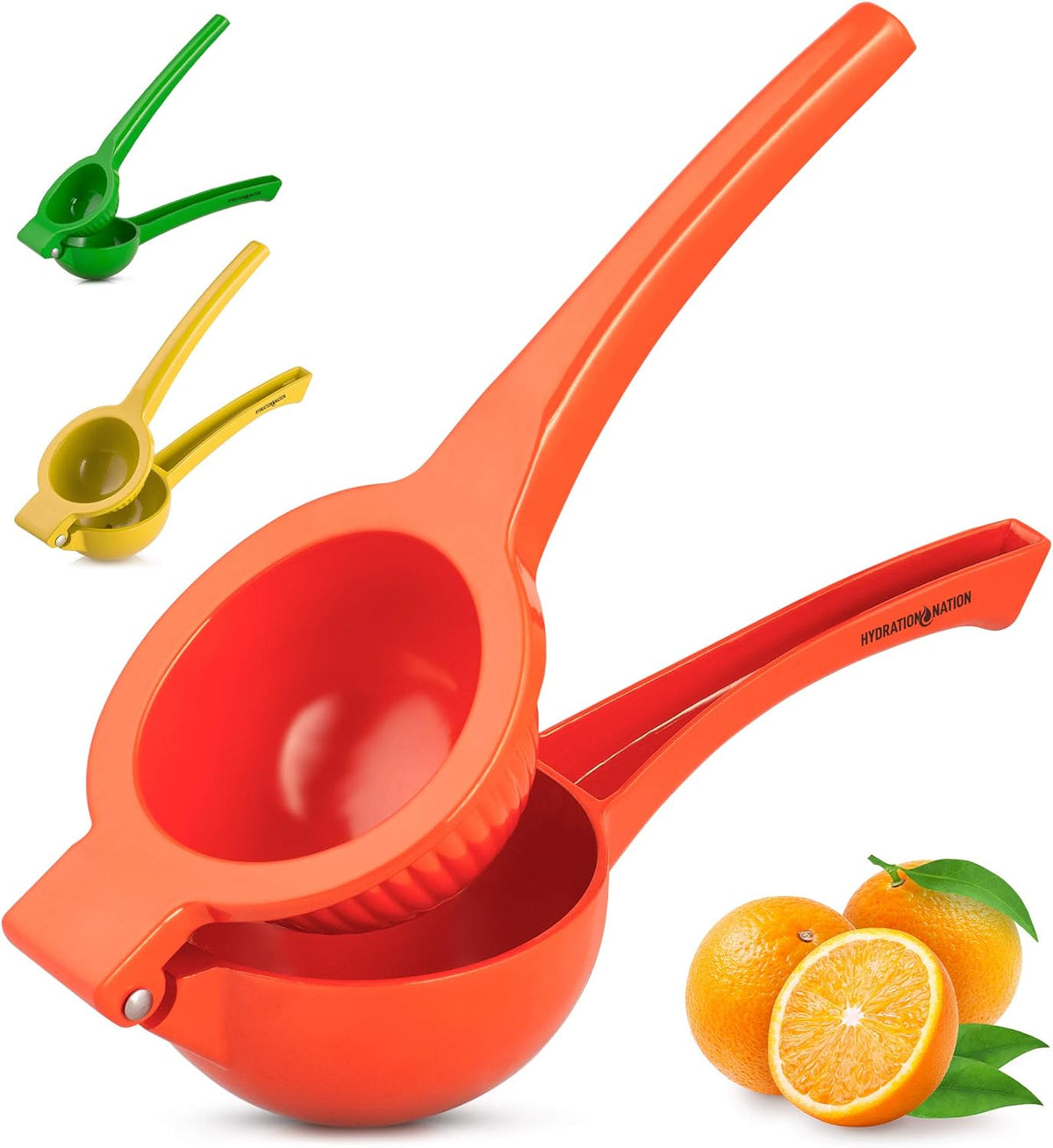 Orange Squeezer - Single Bowl Metal Citrus Juicer Extracts Oranges In Seconds - Easy To Squeeze Manual Press Juicer