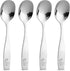 4-Piece Toddler Utensils - Child and Toddler Silverware Set for Self Feeding - Smooth Edged Kids Silverware Stainless Steel, Mirror Polished, Dishwasher Safe (4 Spoons)