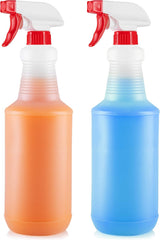 24 oz Spray Bottle - Heavy Duty Cleaning Spray Bottles For Cleaning Solutions - Leakproof Cleaning Spray Bottle Set with Adjustable Nozzle & Spring Loaded Trigger (2 Pack)
