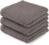 Zulay Waffle Weave Dish Towel - 13x28 3 Pack Light Grey
