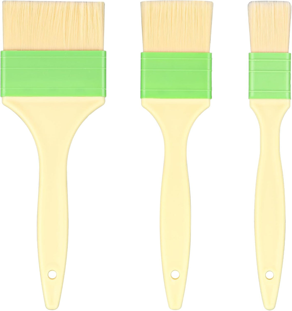3 Pcs Basting Pastry Brush, Cooking Brush Set, Grill Brush, Food Brush For Baking, Perfect For Marinade, Sauce, Egg Wash, Butter, BBQ Brushes